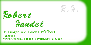 robert handel business card